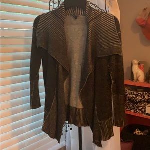 Black asymmetrical cardigan